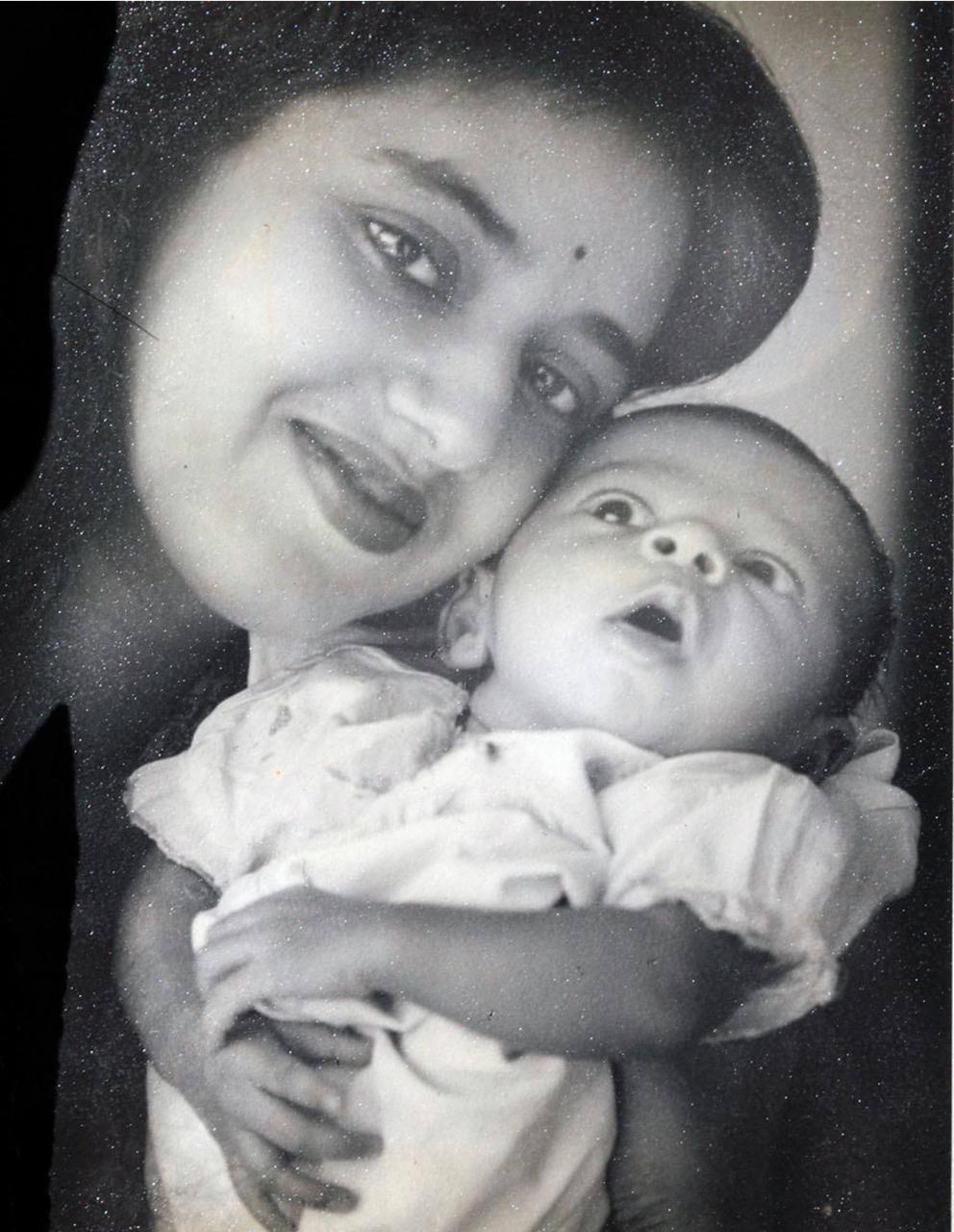 Shiv Kunal Verma as an infant with his mother