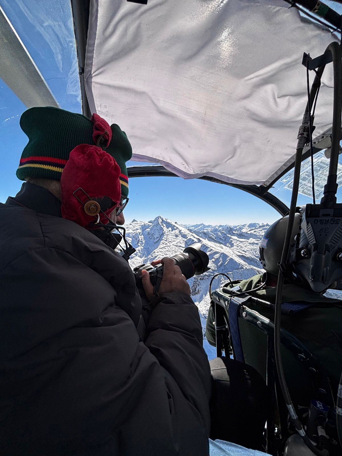 Shiv Kunal Verma on the chopper